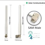 📶 High Gain WiFi Antenna 2.4GHz | 📡 SAM Male Connector | 🔄 360° Adjustable Router Antenna | 📏 116mm External Antenna