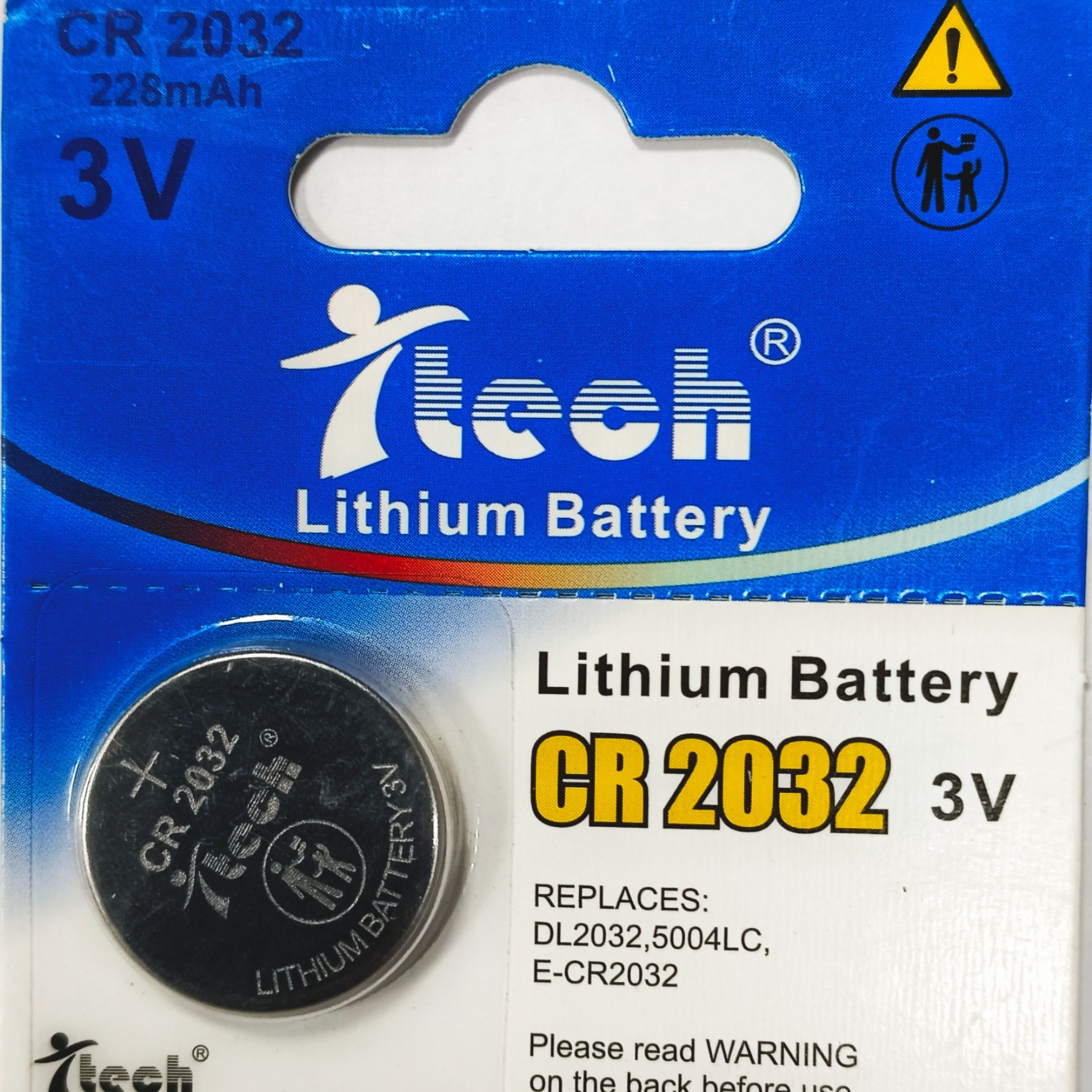 ITECH CR2032 3V Lithium Coin Cell Battery | Long-Lasting Button Battery for Watches, Calculators, Car Remotes, Key Fobs & Electronic Devices